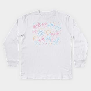 Ojamajo Doremi Doodle (White) Kids Long Sleeve T-Shirt